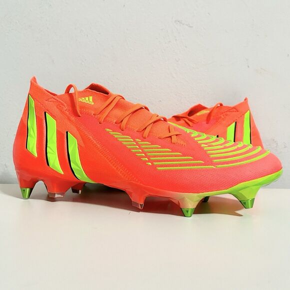 Adidas Predator Edge.1 SG “Solar Red Green” Men’s Size 7.5-10.5 Soccer Cleats - Picture 1 of 13